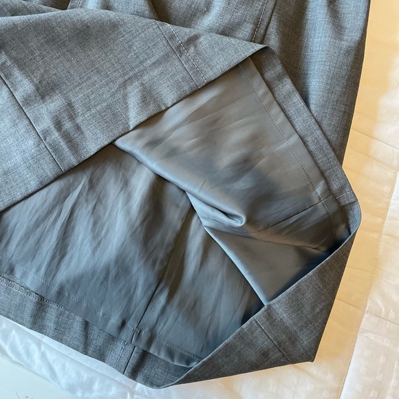 Lands’ End Wool Blend Short Sleeve Self-tie Belted Waist Sheath Dress 6P Gray - Picture 8 of 16